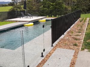 Black Pool fence and Glass Gate
